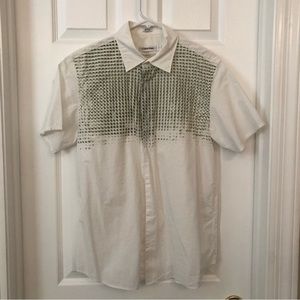 Calvin Klein Men's Short Sleeve Button Down Modern Fit Shirt Size Small